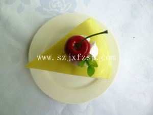 仿真蛋糕模型：榴莲三角蛋糕食品模型