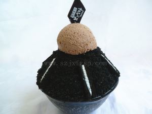 仿真食品模型 韩式黑芝麻雪冰