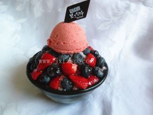 韩式雪冰假菜 蓝莓雪冰假菜