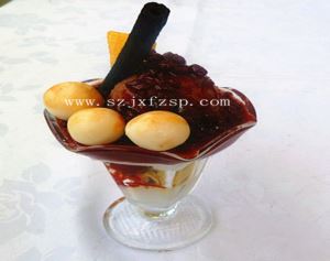 冰点甜品仿真食品模型：红豆雪球芭菲仿真食品