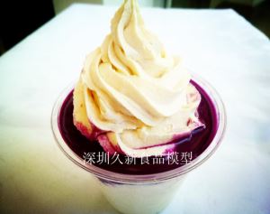上海甜品模型蓝莓圣代冰激凌食品模型