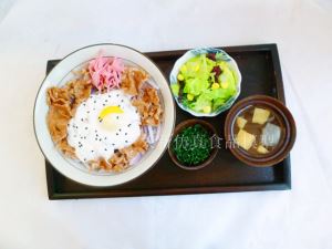 仿真食品模型 牛肉饭定食