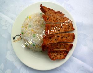 仿真食物：炸鸡排炒饭仿真食物