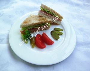 西餐厅假菜:吞拿鱼三明治假菜模型
