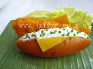 食品模型 鱼排汉堡仿真食品模型