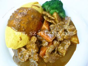 重庆样品菜：姜汁豚肉咖喱蛋包饭样品菜