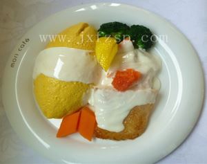 食品模型：海皇蟹籽蛋包饭食品模型