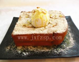 西餐仿真食品：黄油冰淇淋吐司仿真食品