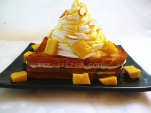 食品模型 芒果年糕吐司食品模型