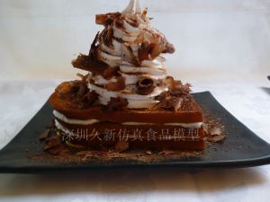 西餐厅仿真菜 巧克力年糕吐司仿真菜