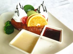 仿真食物 韩式冰激凌水果土司