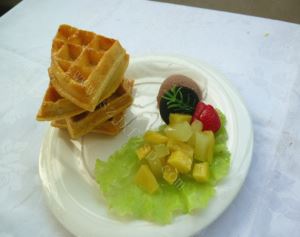 样品菜：绿茶华夫饼样品菜