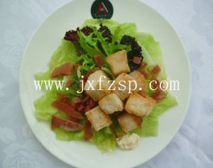 仿真食品模型：培根面包丁沙拉仿真食品模型