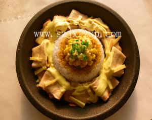 菜模：铁板黑椒咖哩鸡饭模型