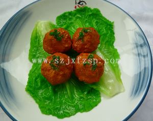 鱼丸狮子头菜品模型