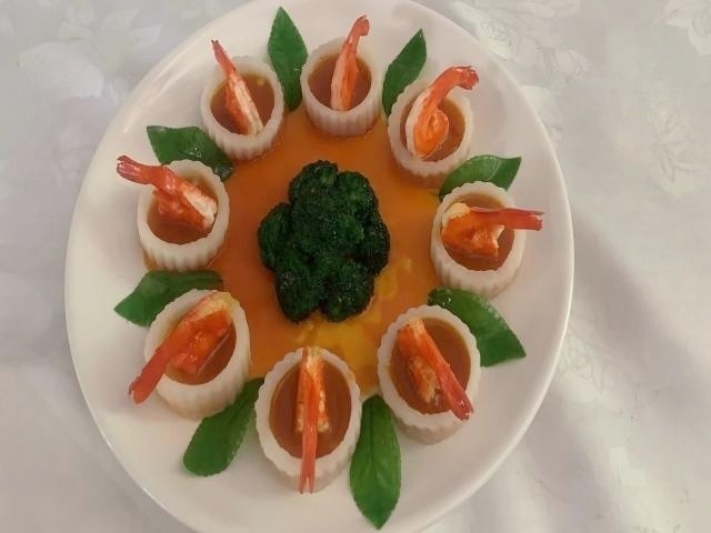 食物模型 金汤玉尾虾模型