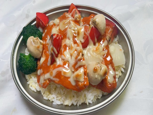 仿真食品猪排饭套餐样品菜模型